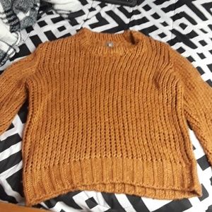 Orange knit sweater